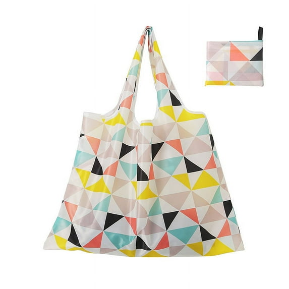 1 Pack Oxford Cloth Folding Shopping Bag Thickened 210D Large Portable Storage Bag Large Capacity Supermarket Shopping Bag for Student Girls Use Daily Casual