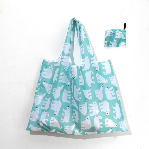 1 Pack Oxford Cloth Folding Shopping Bag Thickened 210D Large Portable Storage Bag Large Capacity Supermarket Shopping Bag for Women Wife Mom