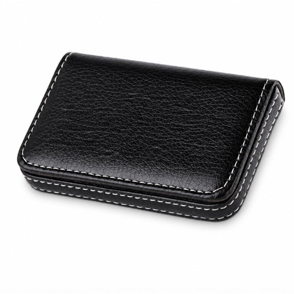 PU Leather Business Card Holder Wallet, Magnetic Closure Name Card Case, Slim Card Organizer for Business Cards, Credit Cards & ID, TIKA