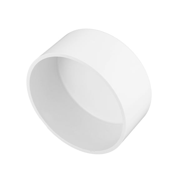 1-Pack Pipe End Cap Fitting, 6 Inch Furniture Grade Pipe End Cap Plug for DIY Garden Shelf [White]