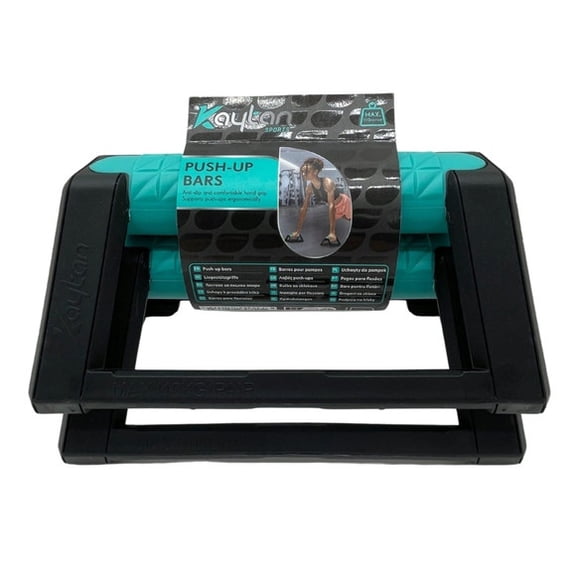 1 Pack Pair of H-Shaped Push Up Stands with Anti-Slip Base and Cushioned Grips for Strength Training, Home Gym Workouts & Upper Body Exercise Support, Black & Gray