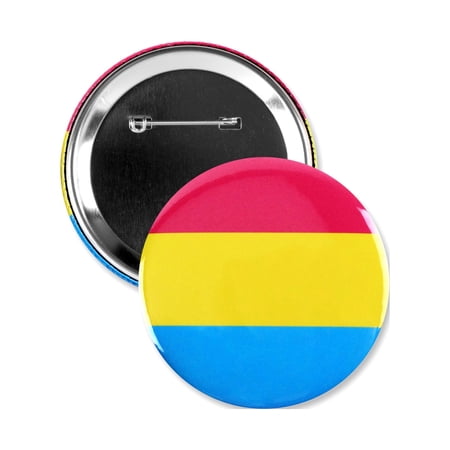 1 Pack - Pansexual LGBTQ+ Pride Flag Pinback Button - 3 Inch