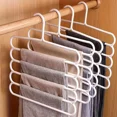 thumbnail image 1 of 1 Pack Pants Hangers 5 Layers S-Shape Trousers Hanger Stainless Steel Save Space, 1 of 6