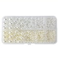 thumbnail image 1 of 1 Pack Pearl Beads for Jewelry Making, 4-10 mm Round Simulated Pearls for Bracelets Making Kit Small Pearl Filler Beads No Hole for DIY Craft Necklace Earrings, 1 of 3