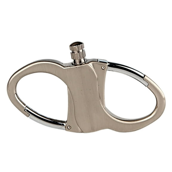 1 Pack Permanent Metal Lighter, Lighter Keychain Outdoor, Emergency Survival Gear with Flint Metal Matchstick Fire Starter Kerosene Refillable Lighter (Silver)