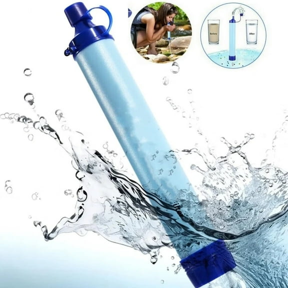 1 Pack Personal Water Filter Straw,Portable Outdoor Emergency Survival Gear for Hiking,Camping,Travel,Hunting & Fishing