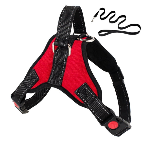 1-Pack Pet Harness & Leash Set, Red, S Size - For Small Dogs, Puppies, Small Cats, Pet Owners, Outdoor Activities, Daily Walks, Training, Travel, Home Use