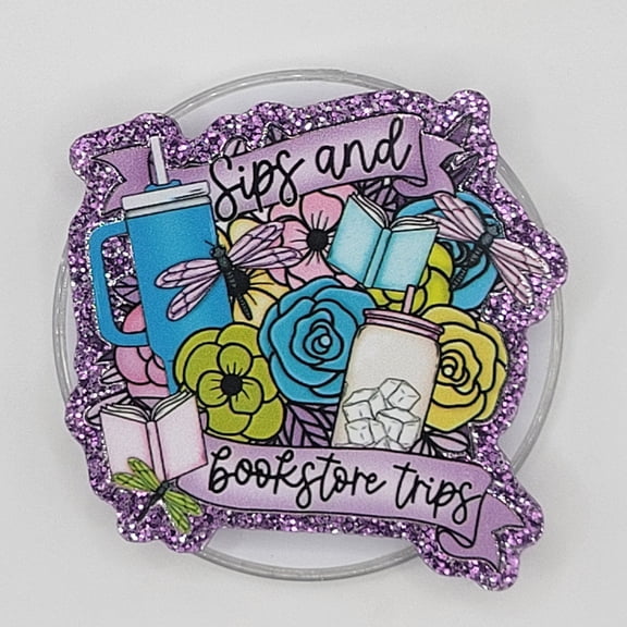 1 Pack Phone or E-Reader Grip - Sips and Bookstore Trips