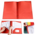 thumbnail image 1 of 1 Pack Plastic Folders with Pockets, Heavy Duty 2-Pocket Folders with Card Slot for Business Office and School, Standard Letter Size, Colored File Folder Back to School Supplies, Pink, 1 of 9