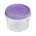 thumbnail image 1 of 1 Pack - Plastic Food Storage Containers with Screw Lids, BPA-Free, Reusable Stackable Jars for Portion Control, Snacks, Travel, Kitchen, Freezer, Art and Craft (Purple,3.46x3.46x2.99"), 1 of 3