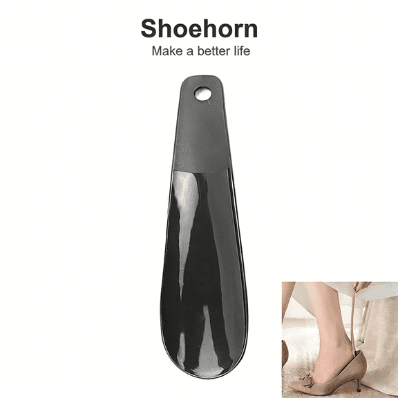 1 Pack Plastic Shoe Horn, Premium Shoe Horns for Men or Women, Small Shoe Spoon for Kids, Shoehorns for Boot jacks, Shoe Helper or Stick for Travel and Home Use, Plastic Show Horn 6.3 in