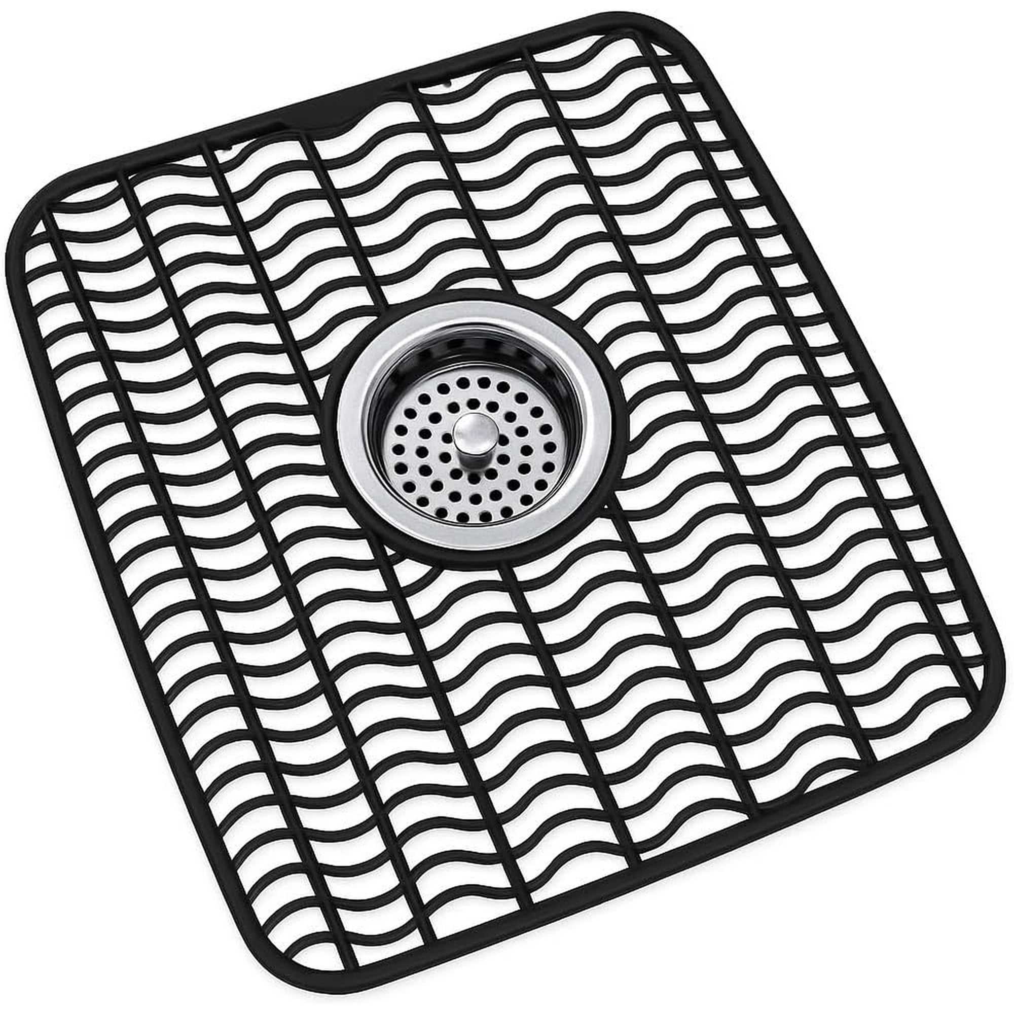 1-Pack Plastic Sink Protector Mats with Center Drain Cutout – Protect ...