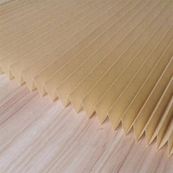 1 Pack Pleated Fabric Blind Light Filtering Shade Instant Stick on Blinds for Window Privacy Protection, Quick Fix and Easy to Install, with 2 Clips