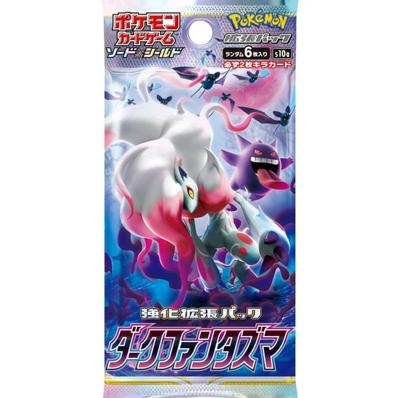 (1 Pack) Pokemon Card Game Japanese Dark Phantasma S10a Booster Pack (6 Cards Enclosed)