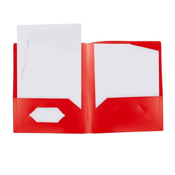 1 Pack Poly Two Pocket Folder, Durable Heavy Duty File Folders with Business Card Slot, Plastic Folders with Pockets 2 Pocket Folder for Home 18.9x11.81"