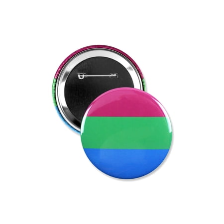 1 Pack - Polysexual LGBTQ+ Pride Flag Pinback Button - 3 Inch