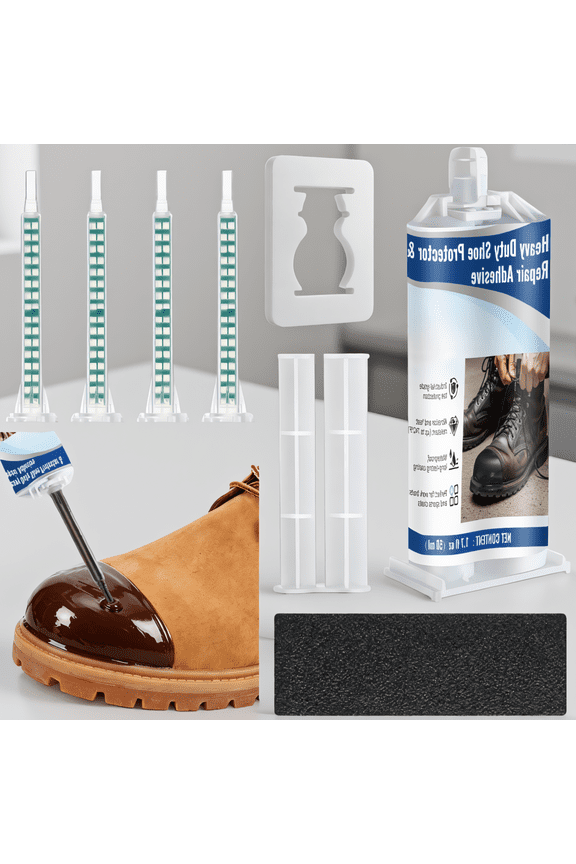 1 Pack Polyurethane Boot Toe Repair Kit, Waterproof Abrasion-Resistant Adhesive and Protector for Work Boots