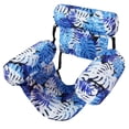 thumbnail image 1 of 1 Pack Pool Floats Chairs Adult Inflatable Fabric Covered Pool Lounge Chairs Adjustable Summer Hammock Water Floating Chair Party Swimming Float for Water Blue, 1 of 2