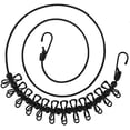 1 Pack Portable Clothesline with 12 Clothespins, Windproof Travel ...