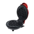 thumbnail image 1 of 1-Pack Portable Mini Waffle Maker,Electric Non-Stick Waffle Iron Breakfast Machine for Waffle, Cookies, Eggs Making,Mini Waffle Maker Machine,Red, 1 of 8