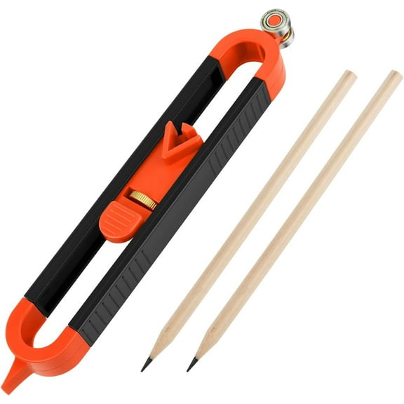 1 Pack Precise Contour Scribe Tool with 2 Pencil, Upgrade Contour Measuring Tool with Adjustable Lock for Woodworking Finish Carpenter, DIY Handyman, Construction