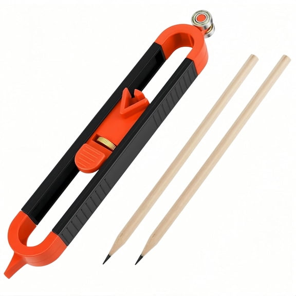 1 Pack Precise Contour Scribe Tool, Upgrade Contour Measuring Tool Adjustable Lock, 2 Pencil Tool for Woodworking Finish Carpenter/DIY Handyman/Construction