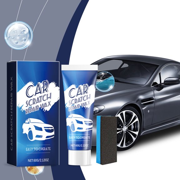 1 Pack Premium Car Paint Protection Wax, Scratch Repair & Gloss Enhancing Cream With Applicator Sponge For Ing Shine, Shielding Auto Paint From Scratches & Uv