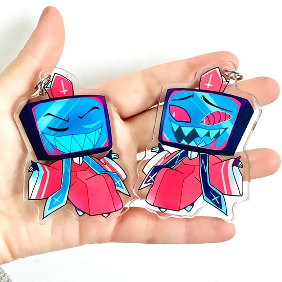 1 Pack Priest Vox - Adult Animated Show Keychain - cute chibi Vox charm