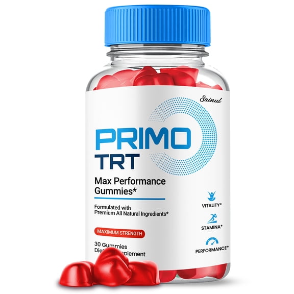 (1 Pack) Primo TRT Max Gummies, Maximum Strength Formula, PrimoTRT Gomitas, Supplement for Him, All Natural Formula