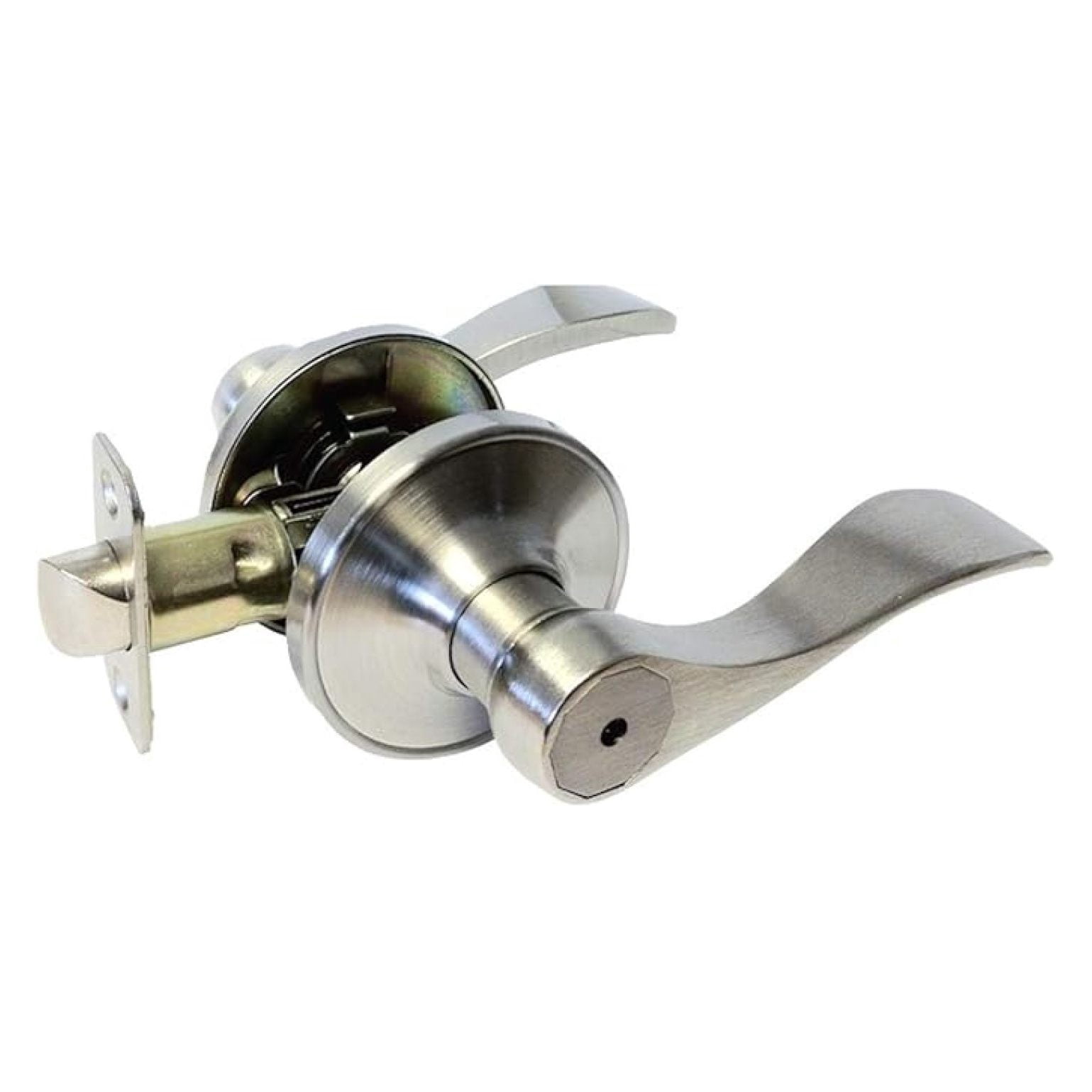 1 Pack Privacy Bedroom Bathroom Lock Door Lever Handle Knob (Bed and Bath) 838DC