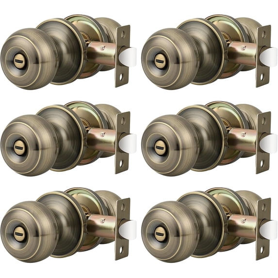 1 Pack Privacy Door Knobs Lock Interior Bedroom Bathroom Doorknobs ...