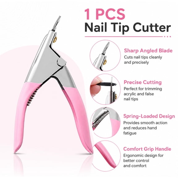 Acrylic Nail Tip Clipper, U Shape Cutter for False Nails, Press On Nails and Nail Tips, TIKA