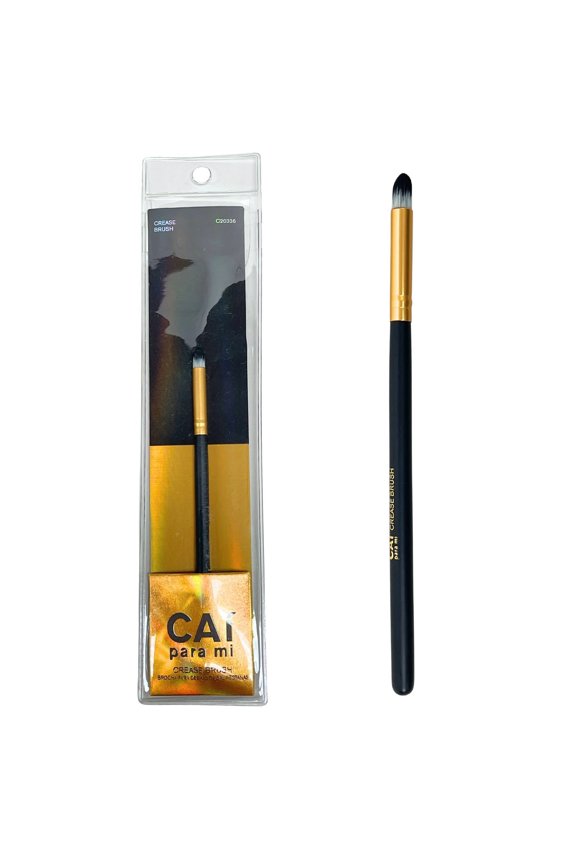 1 Pack Professional Eyeshadow Crease Brush with Tapered Blending Bristles for Precise Color Application Soft Transitions and Makeup Definition, Black and Gold