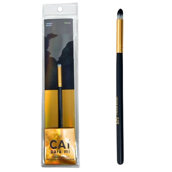 1 Pack Professional Eyeshadow Crease Brush with Tapered Blending Bristles for Precise Color Application Soft Transitions and Makeup Definition, Black and Gold