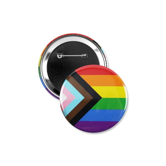 1 Pack - Progressive Pride LGBTQ+ Pride Flag Pinback Button - 3 Inch