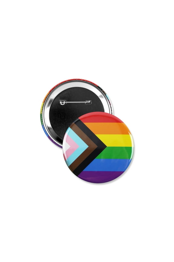 1 Pack - Progressive Pride LGBTQ+ Pride Flag Pinback Button - 3 Inch