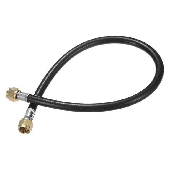 1-Pack Propane Hose Connector Assembly, 2 Feet Both 3/8" Female Flare RV Quick Connect Extension Hose for Gas Grill/RV/Heater/Fire Pit