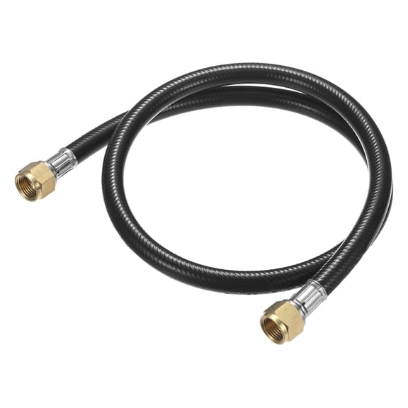 1-Pack Propane Hose Connector Assembly, 3 Feet Both 3/8" Female Flare RV Quick Connect Extension Hose for Gas Grill/RV/Heater/Fire Pit