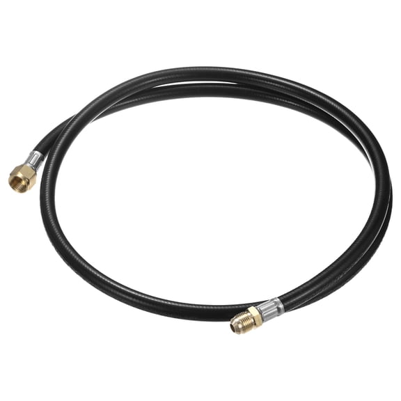 1-Pack Propane Hose Connector Assembly, 5 Feet 3/8" Female x 3/8" Male Flare RV Quick Connect Extension Hose for Gas Grill/RV/Heater/Fire Pit