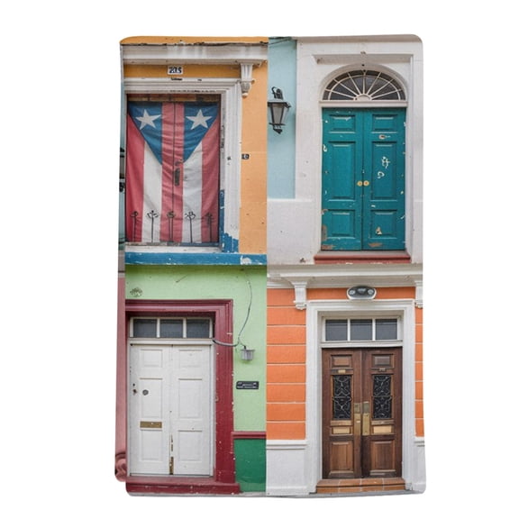 1 Pack Puerto Rico Kitchen Towels Vintage Boho Style Door Gates Door Gate Decorative Dish Towel Sets Absorbent Quick Dry Hand Cloths Tea Towels for Cooking Baking Farmhouse Gifts 18x28in