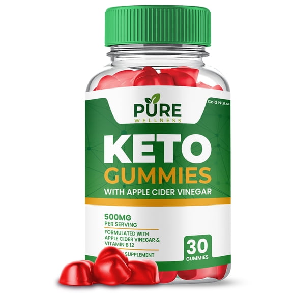 (1 Pack) Pure Wellness Keto ACV Gummies, Pure Wellness ACV Gummies for Men and Women