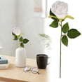 thumbnail image 1 of 1 Pack Pure White Artificial Flowers with Stems Silk Roses Fake Flowers Bouquet for Wedding Centerpiece Table Vase Home Kitchen Party DIY Decor, 50cm/19.68Inch (B), 1 of 4
