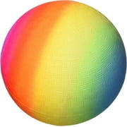 1 Pack- Rainbow Playground Kickball 9" Soft Rubber Bouncy Beach Balls