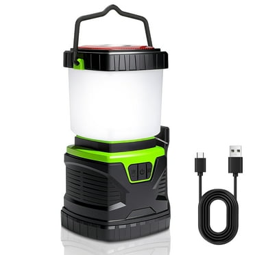 Rechargeable Camping Lantern, 1000LM 4400mAh LED Camping Light with 5 Light Modes & USB Cable, Long-Lasting Battery, IPX4 Waterproof Flashlight for Hurricane Power Outage Emergency & Hiking, 1-Pack