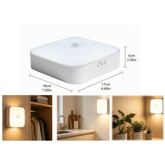 1 Pack Rechargeable Ceiling Light with Motion Sensor: Battery Operated LED Closet Light with Remote & Timing - Wireless Dimmable Magnetic Mount Shower Lamp for Bathroom/Stairs/Garage/Hallway