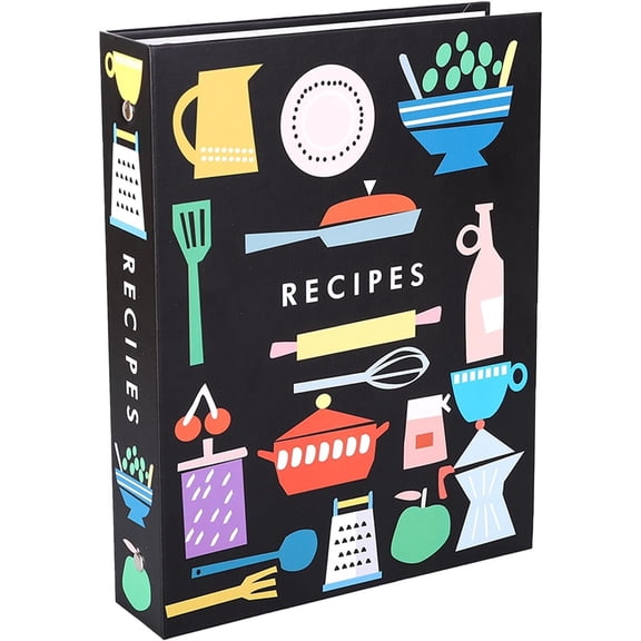 1 Pack Recipe Binder 9" x 7", 3 Ring Binder Recipe Book