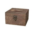 thumbnail image 1 of 1 Pack Rectangular Wood Tissue Box, Rectangular Wood Tissue Box, Decorative Wooden Tissue Box Cover for Bathroom and Tabletop, 1 of 2
