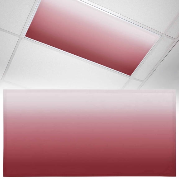 1 Pack Red Gradient Fluorescent Light Covers for Ceiling Lights Magnetic Ceiling Light Covers Overhead Light Filters for Office Classroom Home