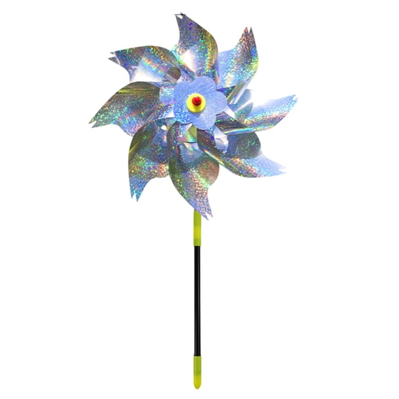 1 Pack Reflective Pinwheels, 21.65" , Sparkly Pin Wheel Scare Birds and Animals Away Spinner Pinwheels for Lawn Yard Garden Farm