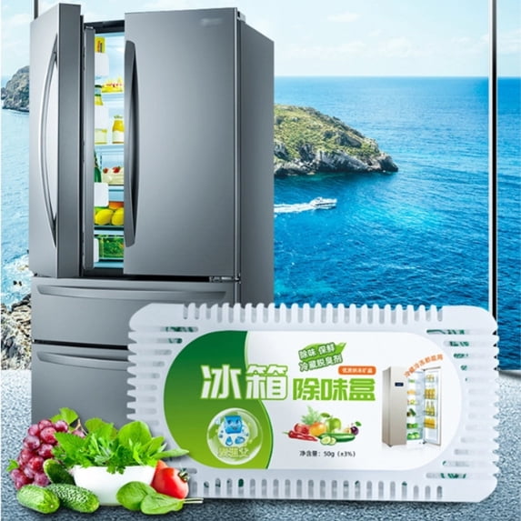 1 Pack Refrigerator Deodorizer Activated Charcoal Fridge Deodorizer Odor Eliminator for Refrigerators Wardrobe Closet Car Coolers and Basement